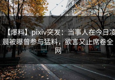 【爆料】pixiv突发：当事人在今日凌晨被曝曾参与猛料，欲言又止席卷全网
