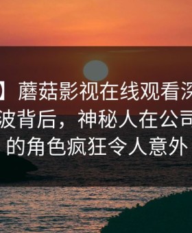 【独家】蘑菇影视在线观看深度揭秘：内幕风波背后，神秘人在公司会议室的角色疯狂令人意外