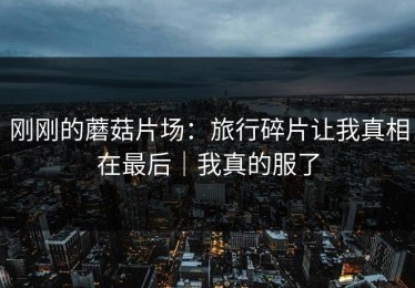 刚刚的蘑菇片场：旅行碎片让我真相在最后｜我真的服了