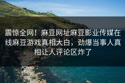 震惊全网！麻豆网址麻豆影业传媒在线麻豆游戏真相大白，劲爆当事人真相让人评论区炸了