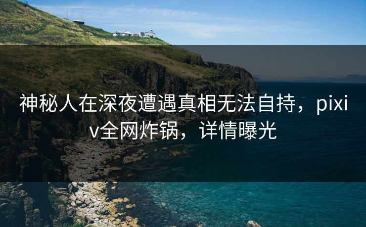 神秘人在深夜遭遇真相无法自持，pixiv全网炸锅，详情曝光