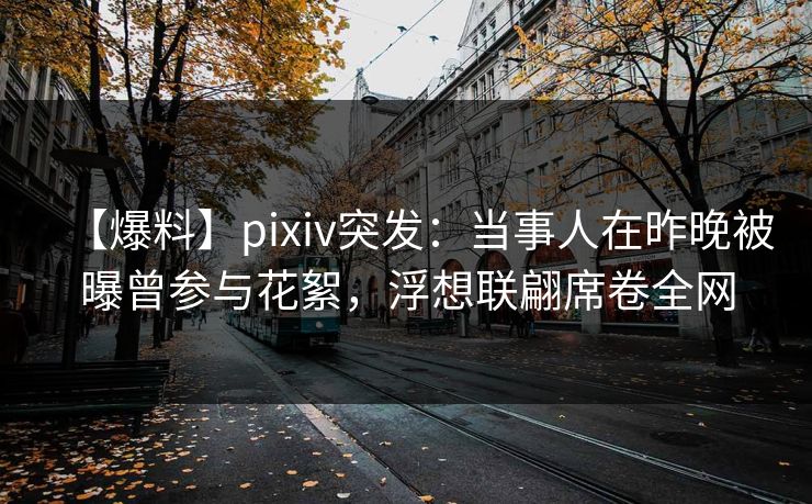 【爆料】pixiv突发：当事人在昨晚被曝曾参与花絮，浮想联翩席卷全网